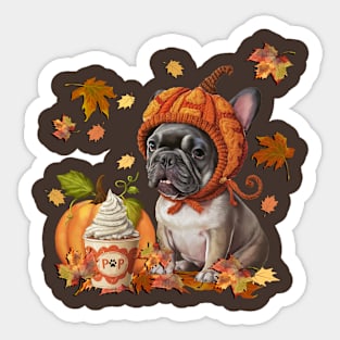 Fall Season Frenchie Sticker